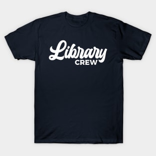 Library Crew Minimalist Typography T-Shirt